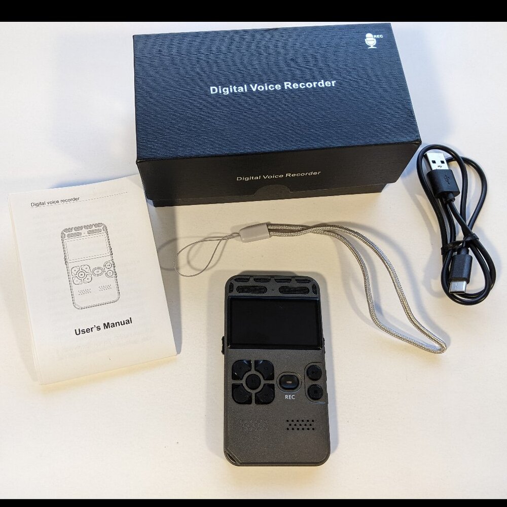 8GB Rechargeable LCD Digital Audio Sound Voice Recorder Dictaphone